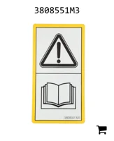 AGCO 3808551M3 Наклейка безопасности