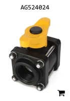 AGCO AG524024 Полипропиленовый полнопроходной клапан 1-1/2" с Т-образной рукояткой