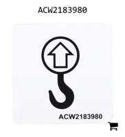 AGCO ACW2183980 Наклейка подъема