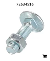 AGCO 72634516 Болт каретный с круглой головкой и квадратным подголовком