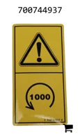 AGCO 700744937 Предупреждающая наклейка