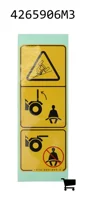 AGCO 4265906M3 Предупреждающая наклейка ROPS