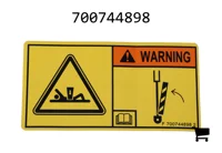 AGCO 700744898 Предупреждающая наклейка блокировки