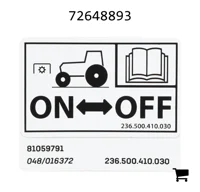 AGCO 72648893 Табличка с обозначениями
