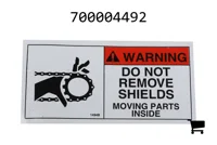 AGCO 700004492 Предупреждающая наклейка