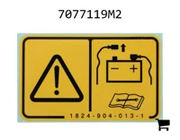 AGCO 7077119M2 Наклейка аккумуляторной батареи