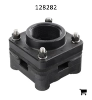 AGCO 128282 Фланец полимерный резьбовой 2" x 2" с болтовым соединением и EPDM-прокладкой