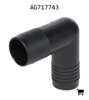 AGCO AG717743 Фитинг коленчатый Pentair Hypro для шланга, полимерный, 1-1/2" X 1-1/2"