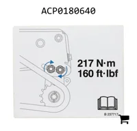 AGCO ACP0180640 Наклейка момента затяжки