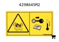 AGCO 4298645M2 Предупреждающая наклейка