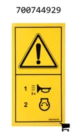 AGCO 700744929 Предупреждающая наклейка звукового сигнала