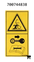 AGCO 700744838 Предупреждающая наклейка о сдавливании