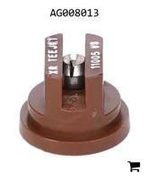 AGCO AG008013 Распылитель плоскоструйный TeeJet с увеличенным диапазоном, 110°, размер 05, нержавеющая сталь, цветовая кодировка VisiFlo