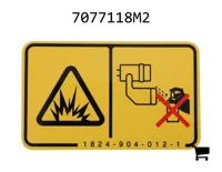 AGCO 7077118M2 Предупреждающая наклейка, эфир