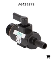 AGCO AG429378 Микроклапан с штуцером под шланг 3/8" и наружной резьбой 1/2"