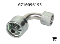 AGCO G710096195 Гидравлическая муфта DIN 24 поворотная, конусная поворотная с уплотнительным кольцом, изогнутая трубка 90°