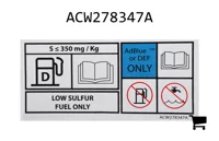 AGCO ACW278347A Декаль