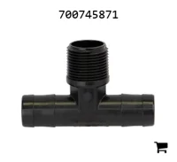 AGCO 700745871 Тройник штуцерный 1" для шланга x 1" для шланга x 1" наружная резьба