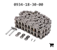 AGCO 0934-18-30-00 Роликовая двухрядная цепь 16B (Европейский стандарт), 77 звеньев, со шплинтованным смещением