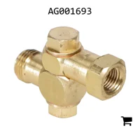 AGCO AG001693 Латунный одинарный поворотный корпус распылителя, 1/4" FPT X 11/16" MPT