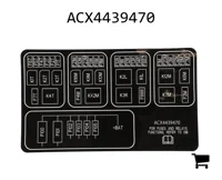 AGCO ACX4439470 Наклейка с обозначениями предохранителей