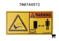 AGCO 700744972 Предупреждающая наклейка