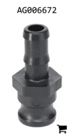 AGCO AG006672 Адаптер 3/4" с кулачковым рычагом, штуцер под шланг 3/4"