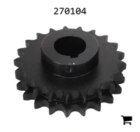 AGCO 270104 Звездочка двойная 21 зуб RC 60-2, диаметр 1-1/2" с пазом