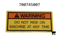 AGCO 700745007 Наклейка "Не ездить"