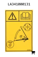 AGCO LA341000131 Предупреждающая наклейка