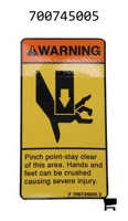 AGCO 700745005 Предупреждающая наклейка об опасности защемления