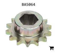 AGCO BA5064 Звездочка, #40, шестигранник 7/8", 14 зубьев