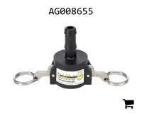 AGCO AG008655 Соединитель с внутренней резьбой 1" и хвостовиком для шланга 1-1/4" Poly Cam Lever Coupling