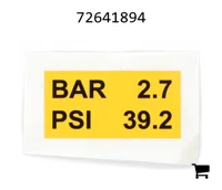 AGCO 72641894 Наклейка с информацией о давлении в шинах