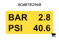 AGCO ACW0782960 Наклейка с информацией о давлении в шинах