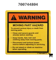 AGCO 700744804 Предупреждающая наклейка об опасности движущихся частей