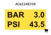 AGCO ACW2248350 Наклейка с информацией о давлении в шинах