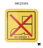 AGCO 501251D1 Предупреждающая наклейка