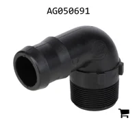AGCO AG050691 Штуцер коленчатый 1-1/2" с наружной резьбой X 1-1/2" под шланг, 90°