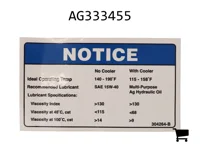 AGCO AG333455 Информационная наклейка