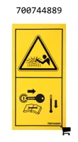 AGCO 700744889 Предупреждающая наклейка радиатора