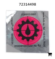 AGCO 72314498 Маркировочная табличка