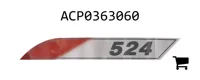 AGCO ACP0363060 Наклейка модели, левая