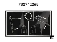 AGCO 700742069 Наклейка маховика тормоза