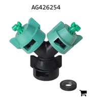AGCO AG426254 Двойной полимерный распылитель Turbo TeeJet Visiflo с двумя выходами, 110⁰, размер 1,5