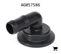AGCO AG057586 Отвод фланцевый 2" x Штуцер под шланг 1", 90°