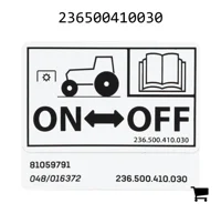AGCO 236500410030 Табличка с обозначениями