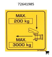AGCO 72641905 Предупреждающая наклейка