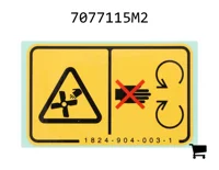 AGCO 7077115M2 Предупреждающая наклейка вентилятора