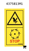 AGCO 4375813M1 Предупреждающая наклейка